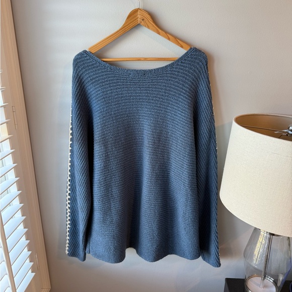 J.Jill Tall Pure Jill Hand-Stitched Contrast Knit Boatneck Sweater - Picture 7 of 7